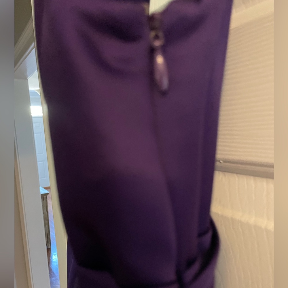 Calvin Klein dress. Medium.  Deep purple. Satin. - Picture 6 of 8